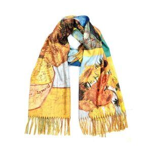 Tigerstars Van Gogh's Sunflower Fine Art Cashmere Shawl Wrap